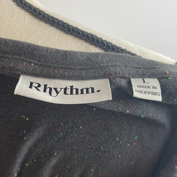 Rhythm Women Short Sleeve Shirt SZ L Multicolor Throughout - Picture 8 of 9